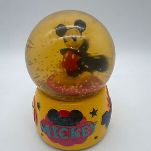 VINTAGE Mickey Mouse Music Box Snow Globe (1970s)
